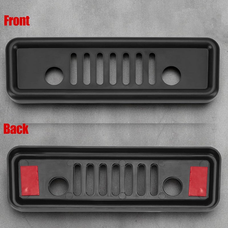 KH866 Jeep Rear Third Brake Light Cover Fit for 2007-2017 Wrangler JK JKU, High Centre Third Guard Decoration for Jeep JK Accessories, Dark Smoke Protector Trim High-Mount Grille, Automobile Tail Lamp Black - Image 2